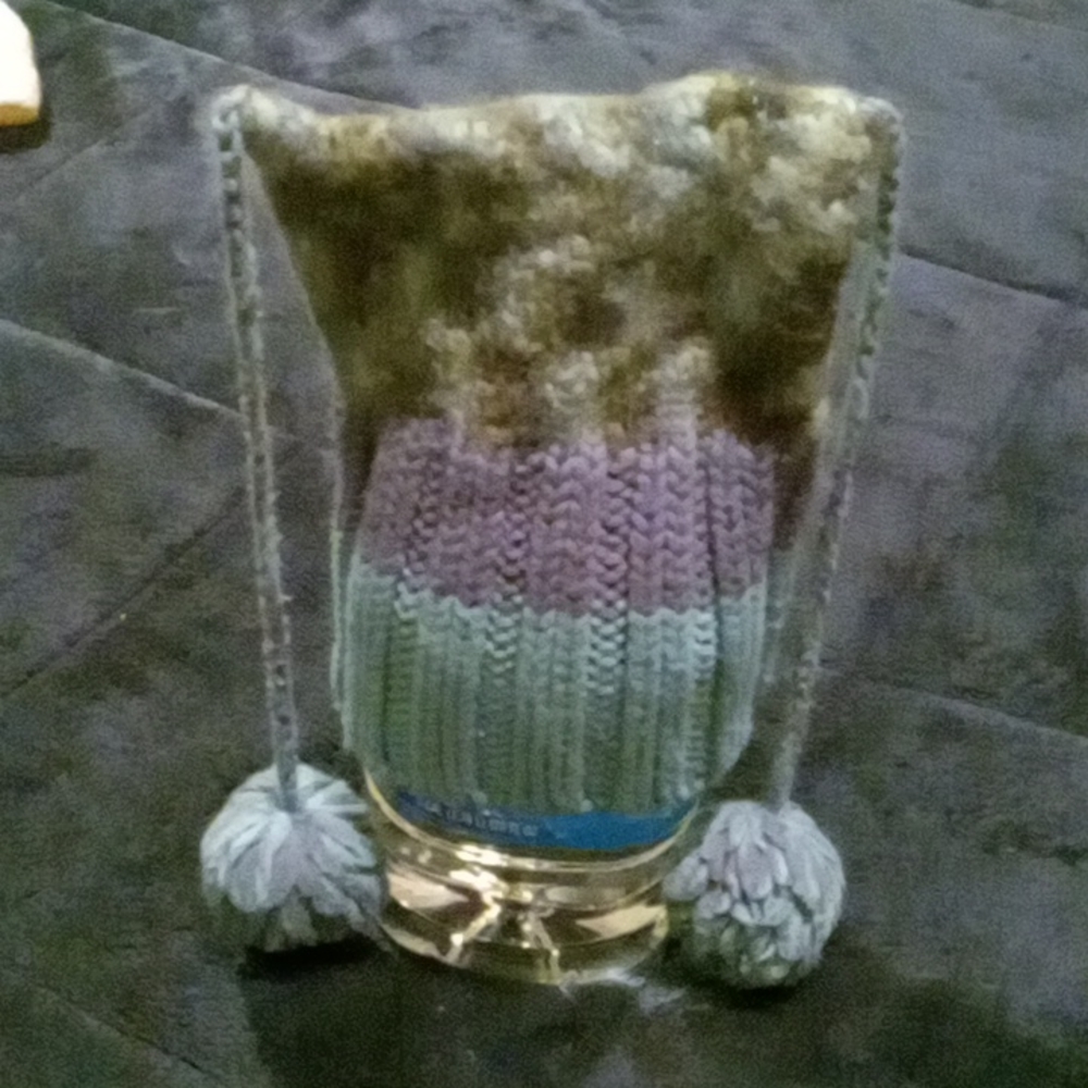 RARE, VINTAGE, GAP KNIT CAP WITH BRAIDED SIDES AND TASSELS